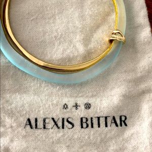 Alexis Bittar Gold and turquoise bracelet